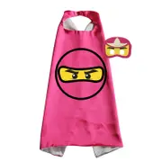 Boys Ninjago Costume Pink Cape and Mask Set