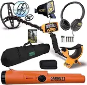 Garrett ACE 400 Metal Detector with Waterproof Coil Pro-Pointer at and Carry Bag
