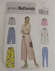 Butterick Pattern B5502 Shorts Pants Leggings Sizes ZZ (L XL XXL) Uncut