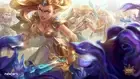 Anime hero wars battle sword elves pointy ears blonde Playmat Gaming Mat Desk