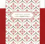 Classy Red & Gold Snowflake Snowflakes Blank Note Cards Notecards - Set of 9