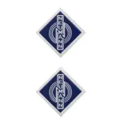 Neumann Logo Badge Small for Microphone or 17mm(0.67")X17mm(0.67") SILVER + blue