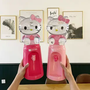 該喝水啦！日本kitty迷你型卡通式飲水機按壓兒童飲水器宿舍家用款