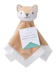 The Peanutshell Woodland Adventure Fox Security Blanket 30cm 0M+ in Brown