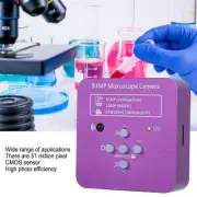FHD 51MP USB Digital Video Microscope Camera 120X C Mount Lens US Plug