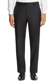 Luigi Bianchi Mantova Mens Super 110'S Wool Dress Pants 38 Black - NWT $295