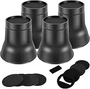 DJAPWPX 4Pcs Bed Risers Anti Slip Furniture Risers Stable Bed Raising Blocks Heavy Duty EVA Bed Lift Support Up to 6000 Lbs Black Furniture Risers for Table Couch Sofa Bed