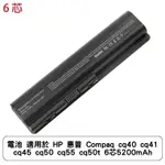 電池 適用於 HP 惠普 COMPAQ CQ40 CQ41 CQ45 CQ50 CQ55 CQ50T 6芯5200MAH