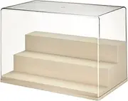 Display Case for Minifigures Action Figures Blocks, Display Box for PopMart Sonny Angel Figures with Three Layers of Stairs, Gifts for Minifigure Collectors Lovers (Small Size)