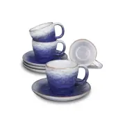 Ceramic Espresso Cup with Saucers 3 Ounces Demitasse Cups for Coffee Drink Te...