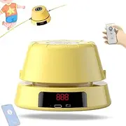 Hyperhop Auto Jump Trainer, Rechargeable Automatic Rope Skipping Machine, Smart Led Tracking Display&10-Speed Gearshift&360°Stable Rotation, Suits for Family, Gym, Office (Yellow)