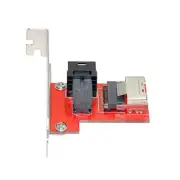 PCI-Express 4.0 Mini SAS SFF-8087 to SAS HD SFF-8643 PCBA Female Adapter with...
