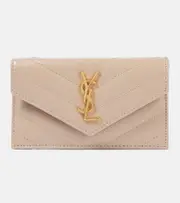[Saint Laurent] Saint Laurent Cassandre leather wallet One Size beige
