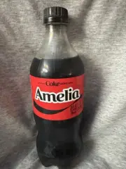 Share A Coke with Amelia 2025 Personalized Gift Coca Cola Bottle 20oz Zero