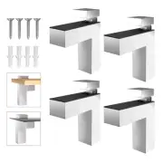 4 Pcs Shelf Brackets Adjustable Glass/wood Wall-mounted For 3 28mm Support Heavy