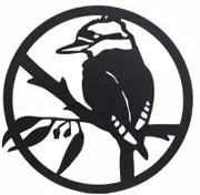 Round Kookaburra Metal Wall Art 60cm