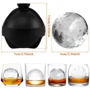 3Pcs Ice Ball Molds with Built-in Funnel Large Round Ice Cube Molds Easy HufnE