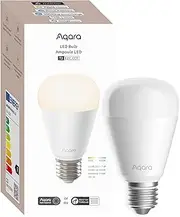 Aqara T2 LED Bulb (E27, CCT), Thread/Zigbee, Dimmable, White, 2700K-6500K, 75W Equivalent, Matter, Smart Bulb Compatible with HomeKit, Alexa, Google Home