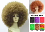 70S 60S 80S DISCO FEVER DIVA RETRO MEGA JUMBO BIG AFRO COSTUME WIG BLACK BROWN