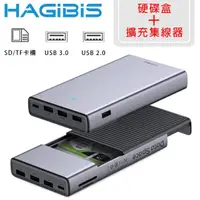 在飛比找momo購物網優惠-【HAGiBiS海備思】二合一Type-C鋁合金硬碟盒/US