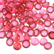 100pcs Cat Eye Resin Beads, 8mm Flatback Round Dome Beads Peach Red