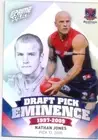 2013 Select AFL Prime Draft Pick Eminence Card DPE61 Nathan Jones - Melbourne