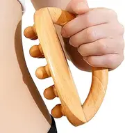Wooden Massage Brush - Body Scrubber Smooth Skin, Natural Wooden Bristles | Back and Foot Massage Brush, Guasha Body Sculpting Massager Roller Tools for Cellulite Relaxation and Circulation