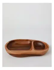 [Australian House & Garden] Acacia Kidney Bean Oval Divider Platter in Natural