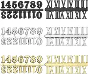 6 Pieces Clock Numerals Kit Including Arabic Number and Roman Number Hands Quart