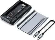 Satechi M.2 Enclosure – USB4 NVMe SSD Pro Enclosure - 40 Gbps, up to 16TB, Aluminum Tool-Free Enclosure, Polycarbonate Casing and USAP SSD Trim for Sizes 2280/2260/2242/2230mm (SSD Not Included)