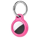 Case Cover Anti-Loss Keychain Protective Hard Shell for Apple Airtag - Rose Red