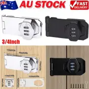3-Digit Password Cabinet Combination Hasp Lock Door Security Slide Latches Lock