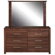 Jason Mirror Sleek and Functional Wall Mirror Walnut