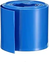 uxcell 18650 Battery Wrap 29.5mm x 2m Flat PVC Heat Shrink Tubing Tube Blue