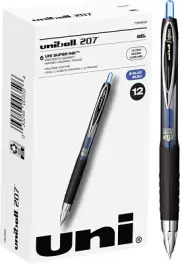 Uniball 207 Signo Gel Ultra Micro Gel Pen, Retractable, Extra-Fine 0.38 Mm, Blue