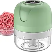 Electric Food Chopper - Garlic Grinder Masher - Kitchen Gadget Small Food Processor For Camping, Chop Ginger, Chili, Fruit, Meat