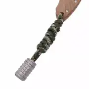 Titanium Alloy Umbrella Cord Ending Knife Flashlight Necklace Key Tool Pendant