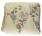 NEW Nostagia Jonquil Garden King Quilt Yellow Hand Crafted Floral Patchwork