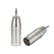 XLR Male to 1/8" Male TRS Adapter,Microphones Audio Connector,Mic Male Plug 2pcs