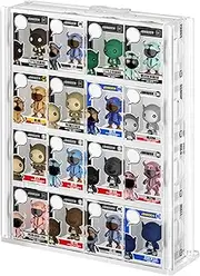 Acrylic Bitty Display Protector Case Compatible with Funko Bitty Pop, Clear Bitties Figure Collection Display Stand, 4 Tiered Mini Figurines Shelf for Bittys Collectible, Miniature Figures Storage Box