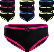 [SAMILY] Girls' Briefs Pack of 10 (Size: 98-152) (3-12 Years) Pack of 10 Underwear Hipster Briefs