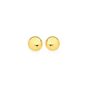 9ct Gold 4mm Button Stud Earrings