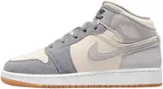 [Nike] Jordan 1 Mid Coconut Milk Grade School DN4346-100 (DN4346-100, Numeric_4_Point_5) Grey