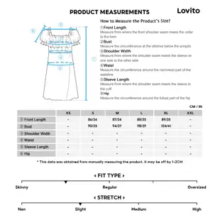 Lovito 女款優雅素色拉鍊前開叉扣洋裝 LNA30108 (黑色)