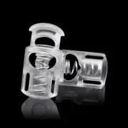 12PCS Plastic Clear Cord Locks for Drawstring, Small Paracord Spring Toggle S...