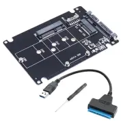 mSATA to Sata Adapter for m.2 SSD to Sata Disk Converter for mSATA+M.2 2 in 1