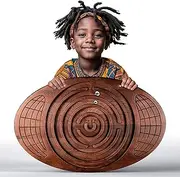 Maze Balance Board - Wood Wobble Board for Kids, Toddlers, Teens & Adults for Exercise Training, Physical Therapy, Bodyweight Fitness, Skiing, Surfing, Snowboarding, Skateboarding with Labyrinth