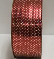 Lot of 2 Curling Ribbon 1/4" x 25 ft Red & silver