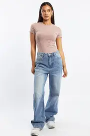 Denim Barrel Jeans Mid Rise - Size 16XL, Women's Wide Leg Jean