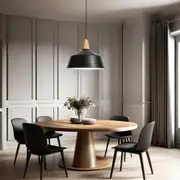 Natural Timber Pendant Light Small/Large in White or Black